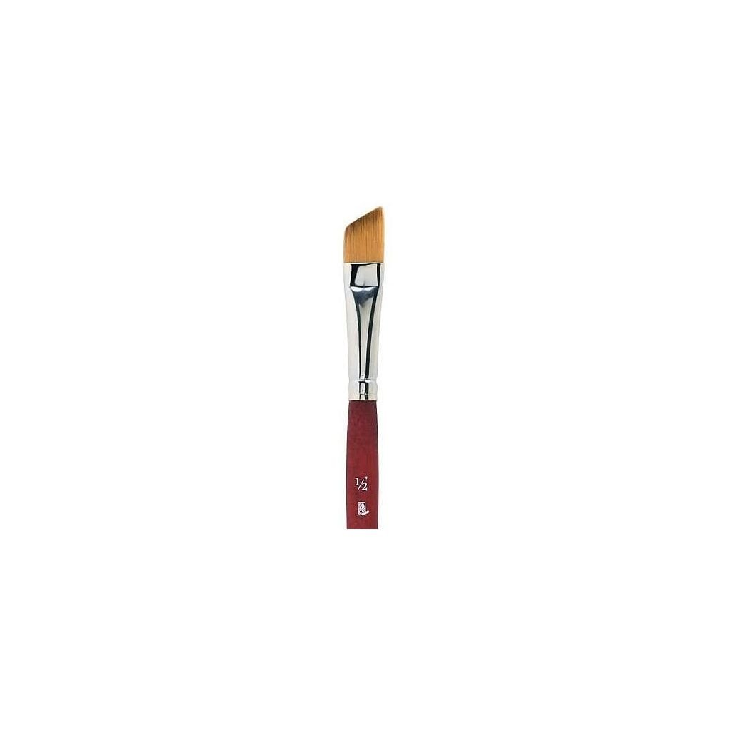 Princeton Series 3950 Velvetouch Luxury Synthetic Blend Brush - Angular Shader - Short Handle - Size: 1/8