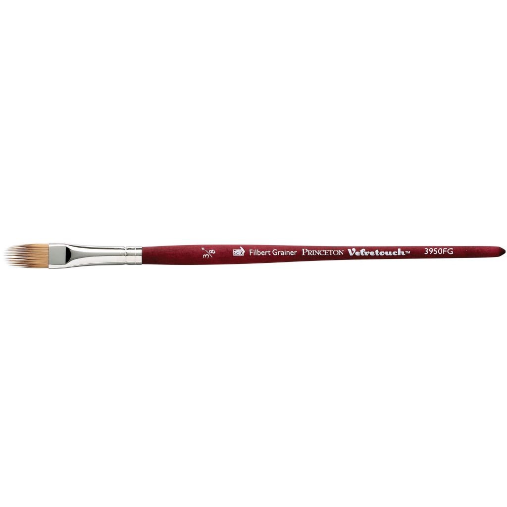 Princeton Series 3950 Velvetouch Luxury Synthetic Blend Brush - Filbert Grainer - Short Handle - Size: 3/8