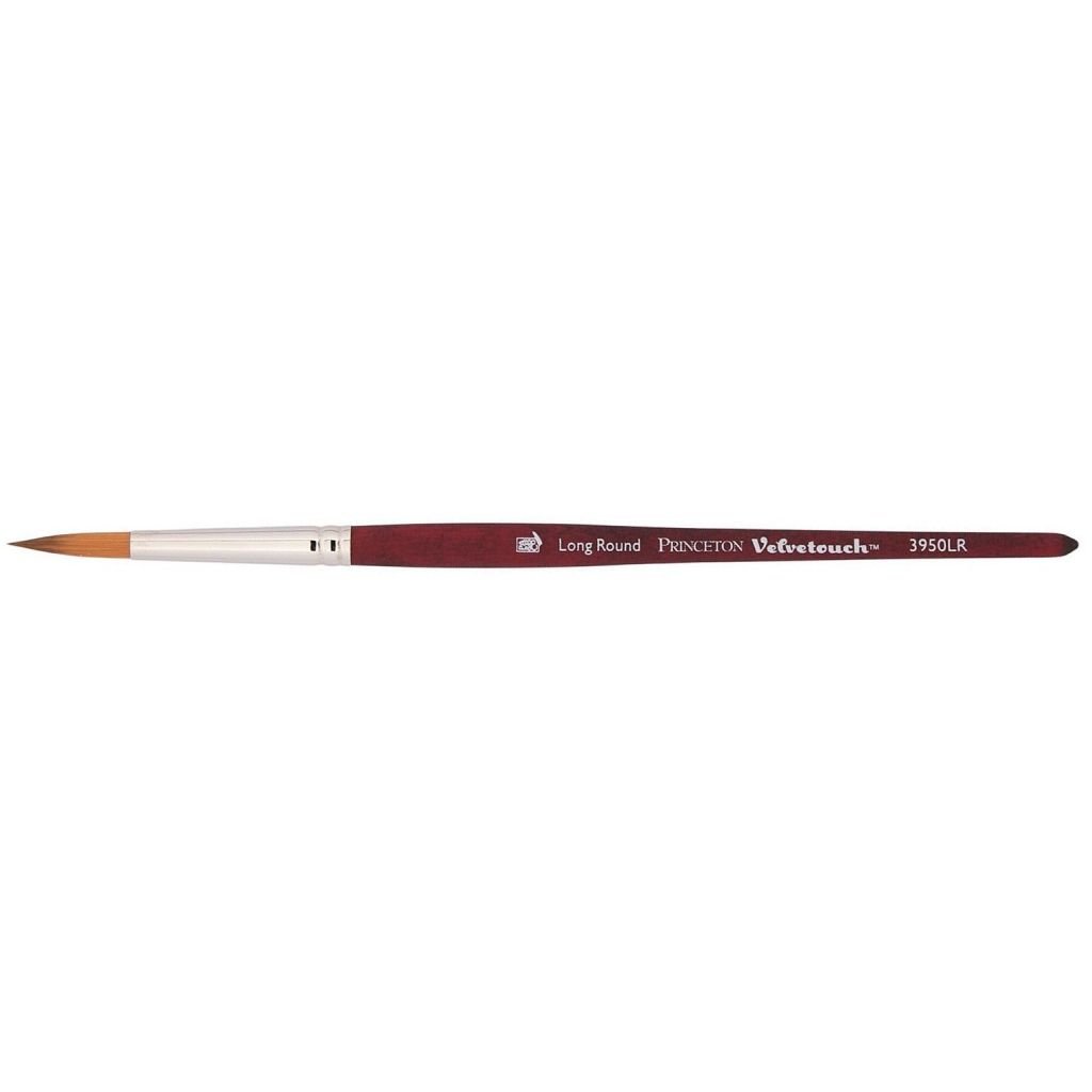 Princeton Series 3950 Velvetouch Luxury Synthetic Blend Brush - Long Round - Short Handle - Size: 10