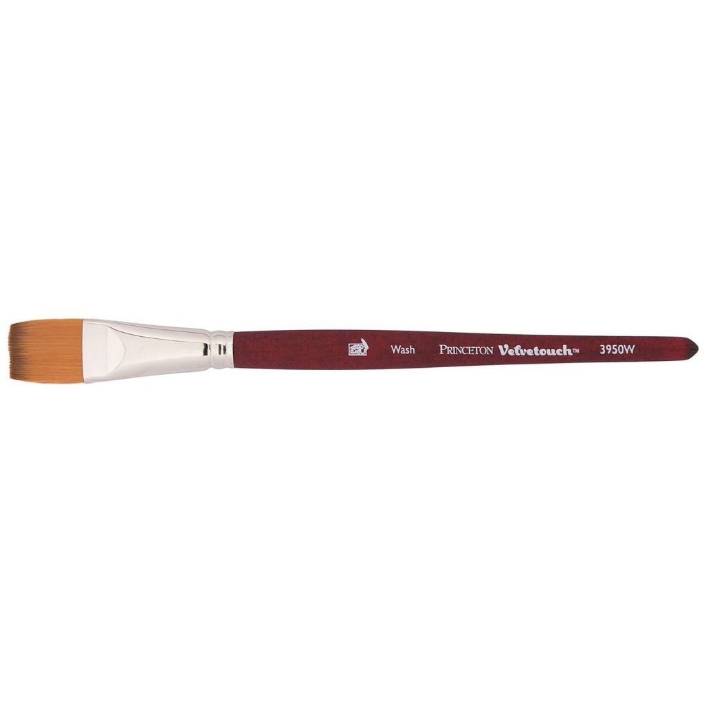 Princeton Series 3950 Velvetouch Luxury Synthetic Blend Brush - Wash - Short Handle - Size: 1/2
