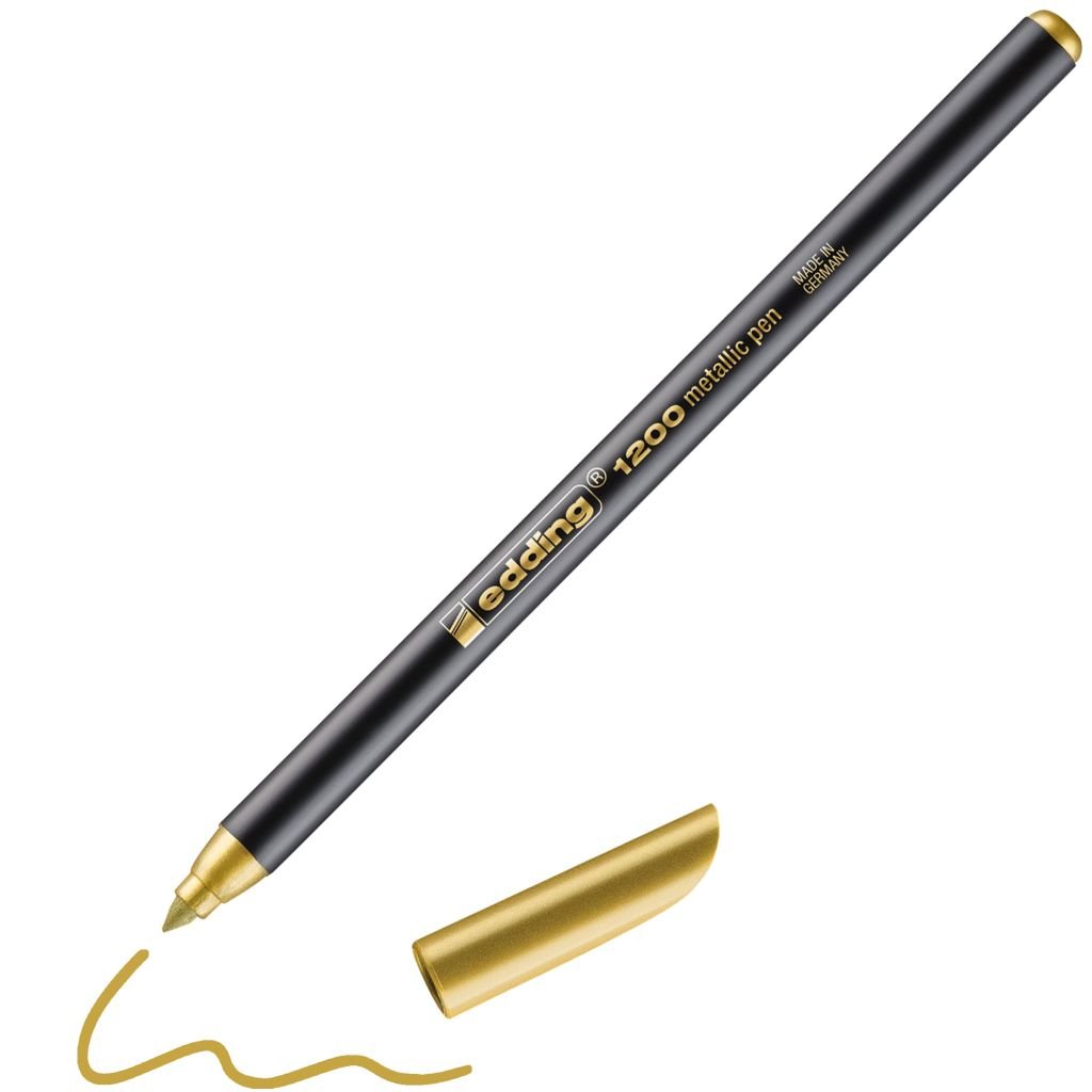 Edding Metallic Colour Pen 1200 - Gold (053) - Medium - Round Nib (1 - 3 MM)