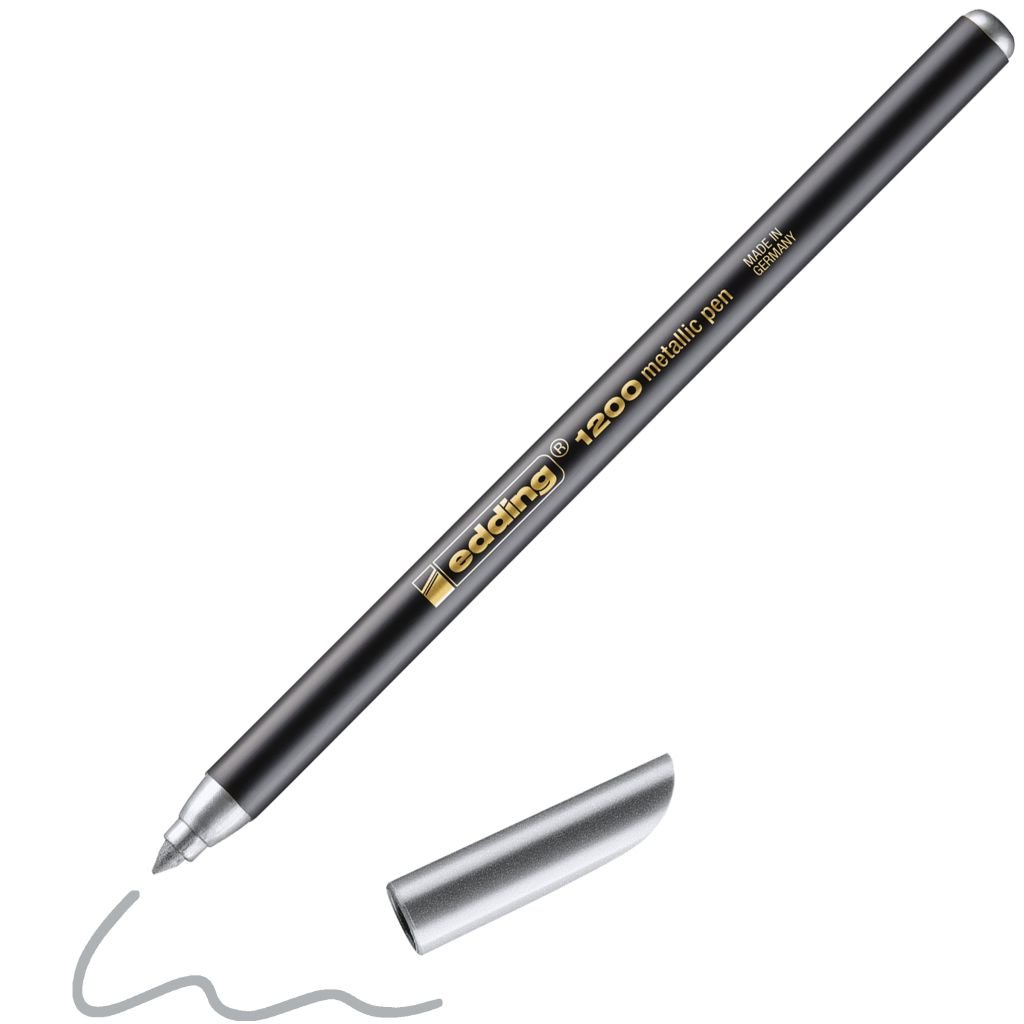 Edding Metallic Colour Pen 1200 - Silver (054) - Medium - Round Nib (1 - 3 MM)