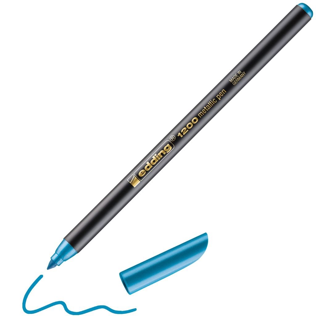 Edding Metallic Colour Pen 1200 - Blue (073) - Medium - Round Nib (1 - 3 MM)