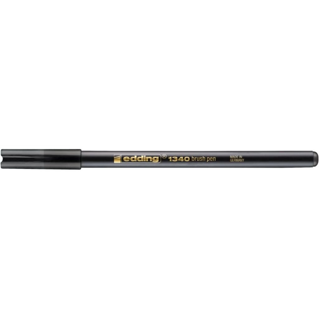 Edding 1340 Fiber Tip Brush Pens - Black (001)
