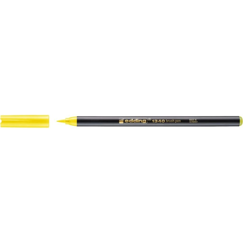 Edding 1340 Fiber Tip Brush Pens - Yellow (005)