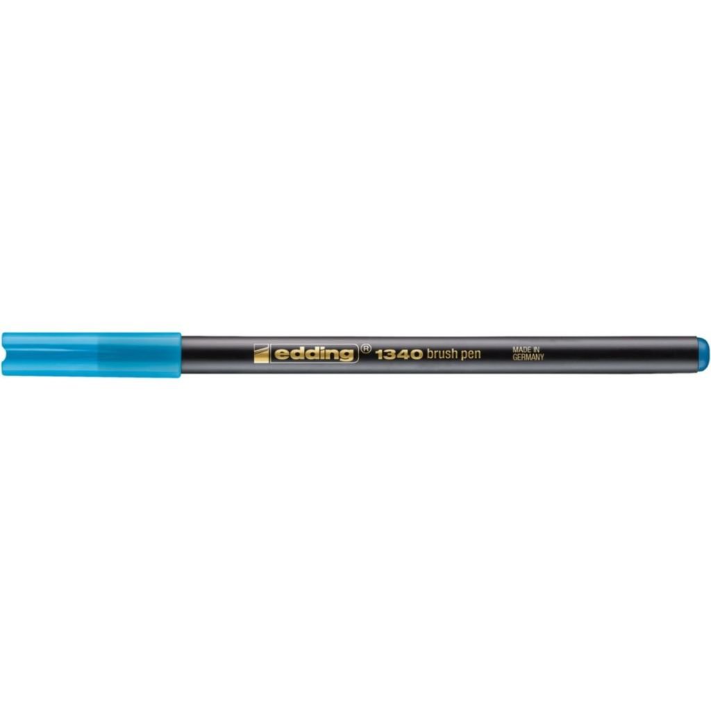 Edding 1340 Fiber Tip Brush Pens - Light Blue (010)