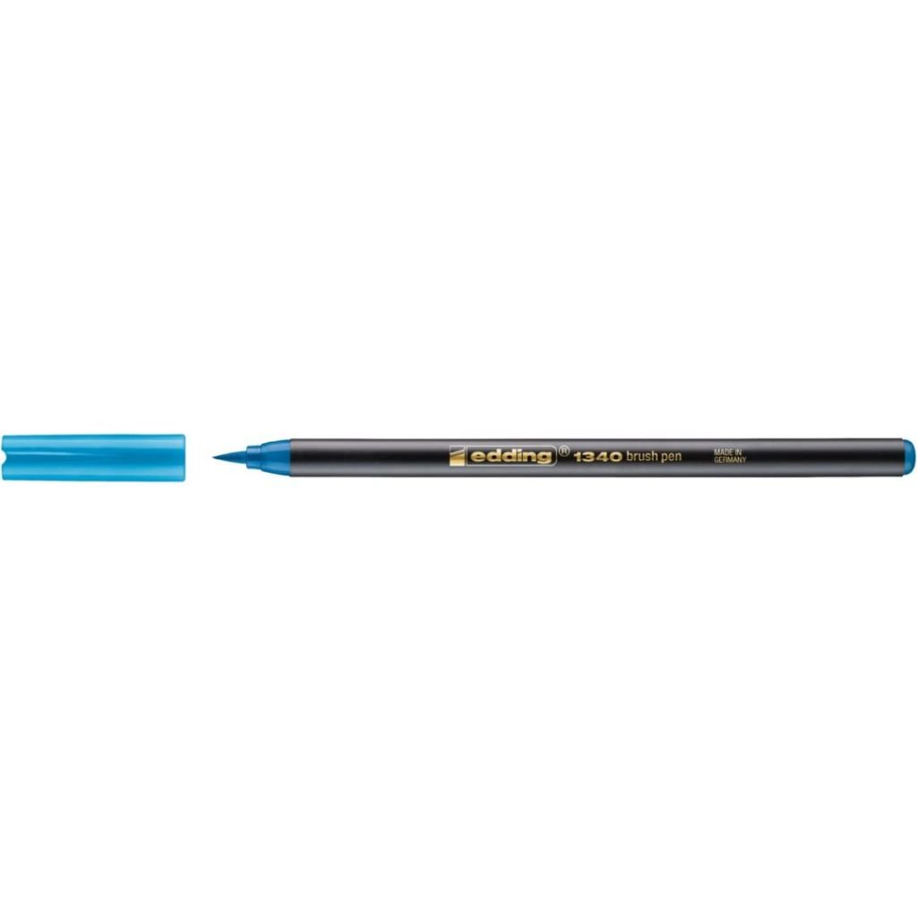 Edding 1340 Fiber Tip Brush Pens - Light Blue (010)