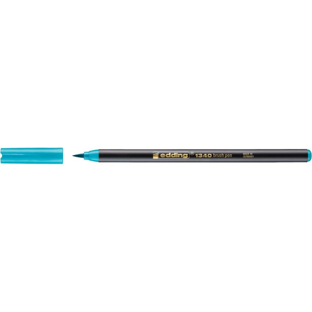 Edding 1340 Fiber Tip Brush Pens - Turquoise (014)