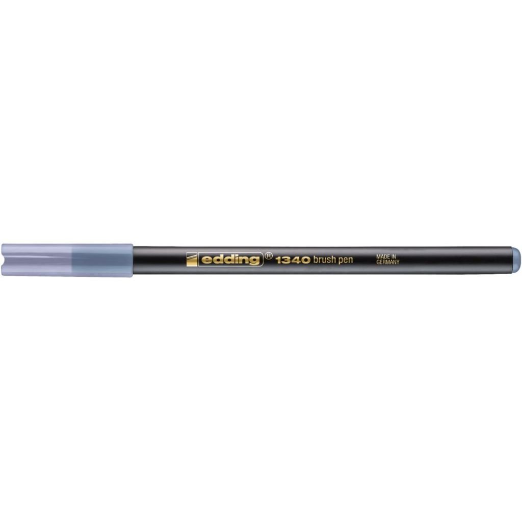 Edding 1340 Fiber Tip Brush Pens - Silver Grey (026)
