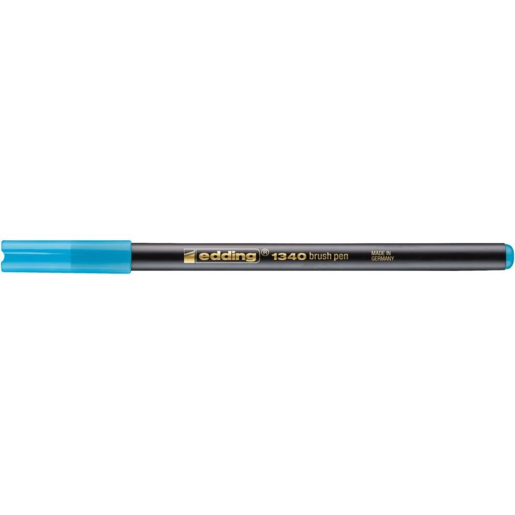 Edding 1340 Fiber Tip Brush Pens - Azure Blue (085)