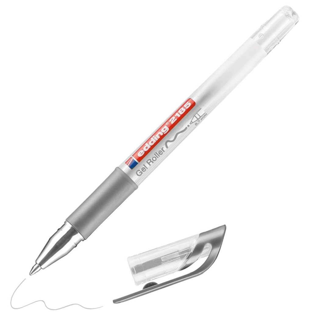 Edding 2185 Gel Ink - Rollerball Pen - 0.7 MM - Silver (054)