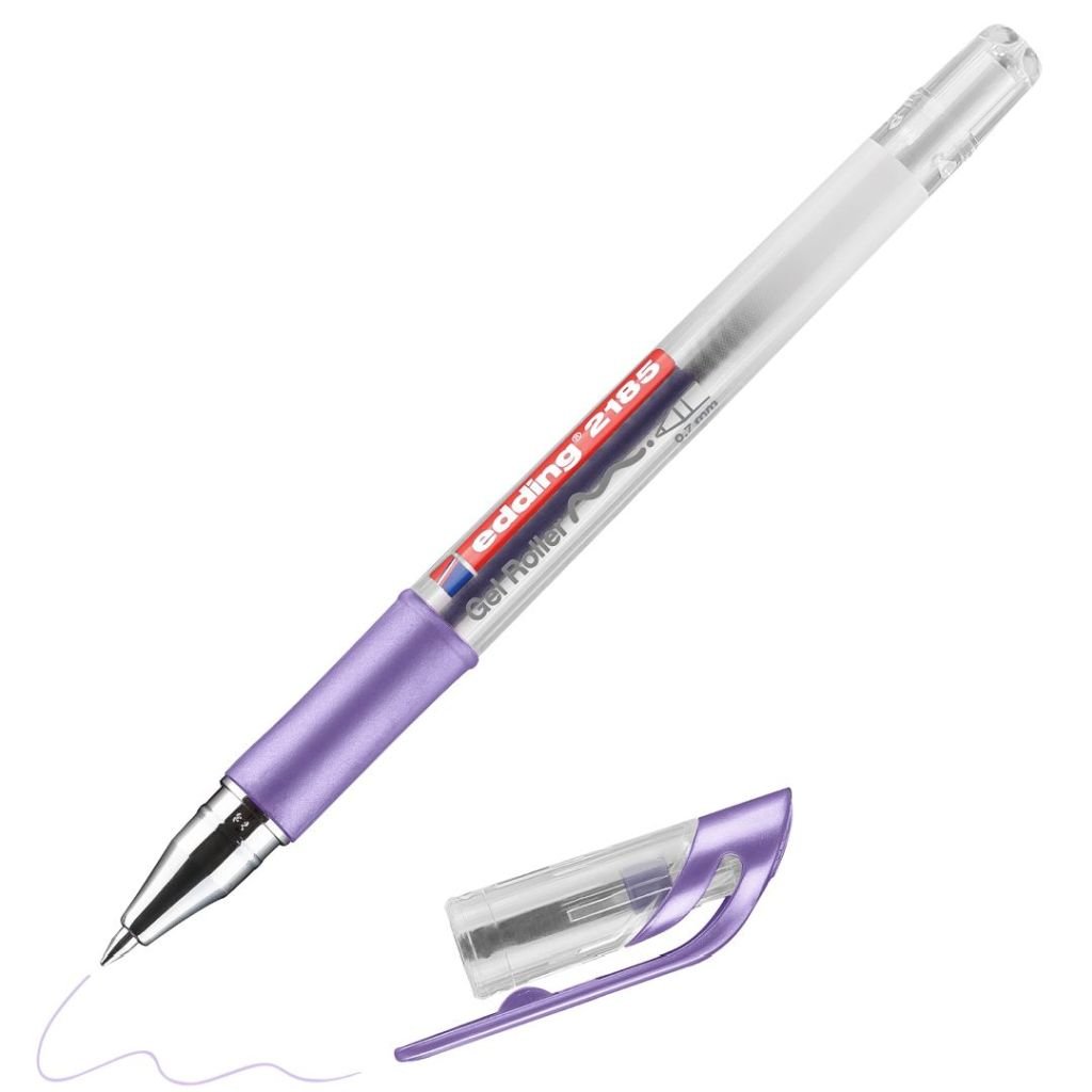 Edding 2185 Gel Ink - Rollerball Pen - 0.7 MM - Violet Metallic (078)