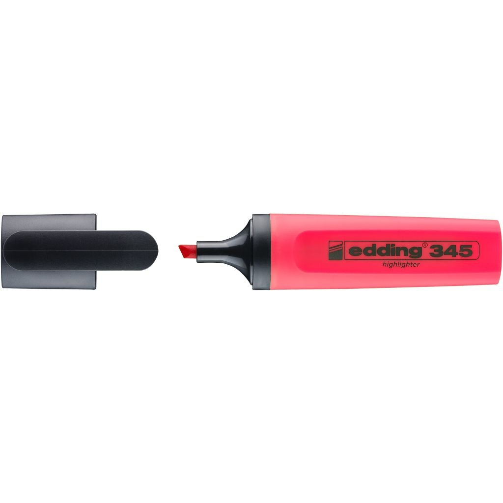 Edding 345 Highlighter Pen - Chisel Tip ( 2 - 5 MM ) - Red (002)