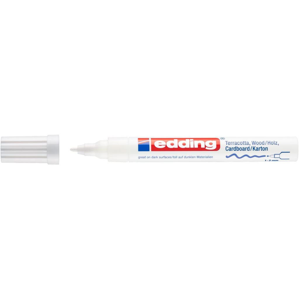 Edding Deco Matt Paint Marker 4040 - White (049) - Medium - Round Nib (1 - 2 MM)