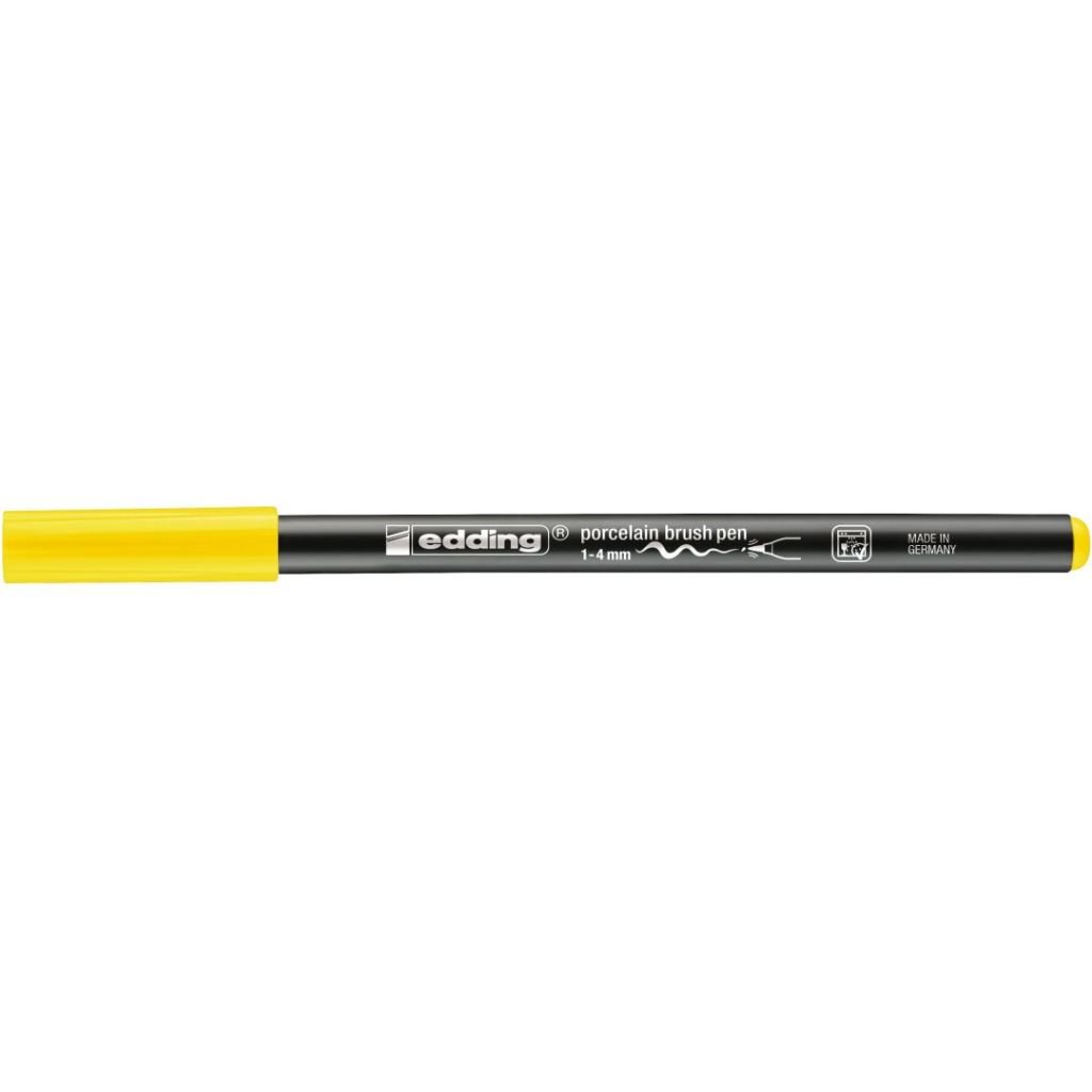 Edding Porcelain 4200 Brush Pen (1 - 4 MM) - Yellow (005)