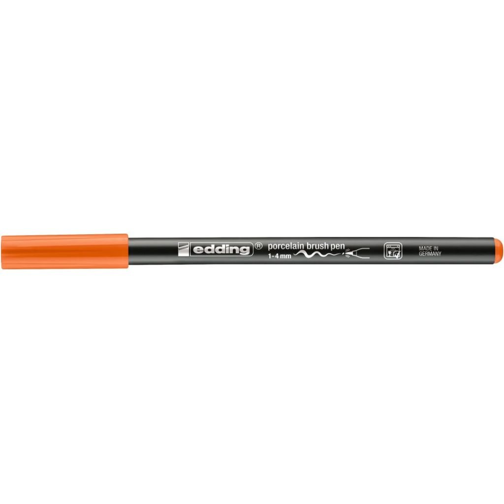 Edding Porcelain 4200 Brush Pen (1 - 4 MM) - Orange (006)