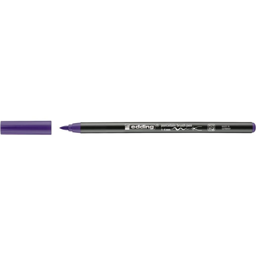 Edding Porcelain 4200 Brush Pen (1 - 4 MM) - Violet (008)