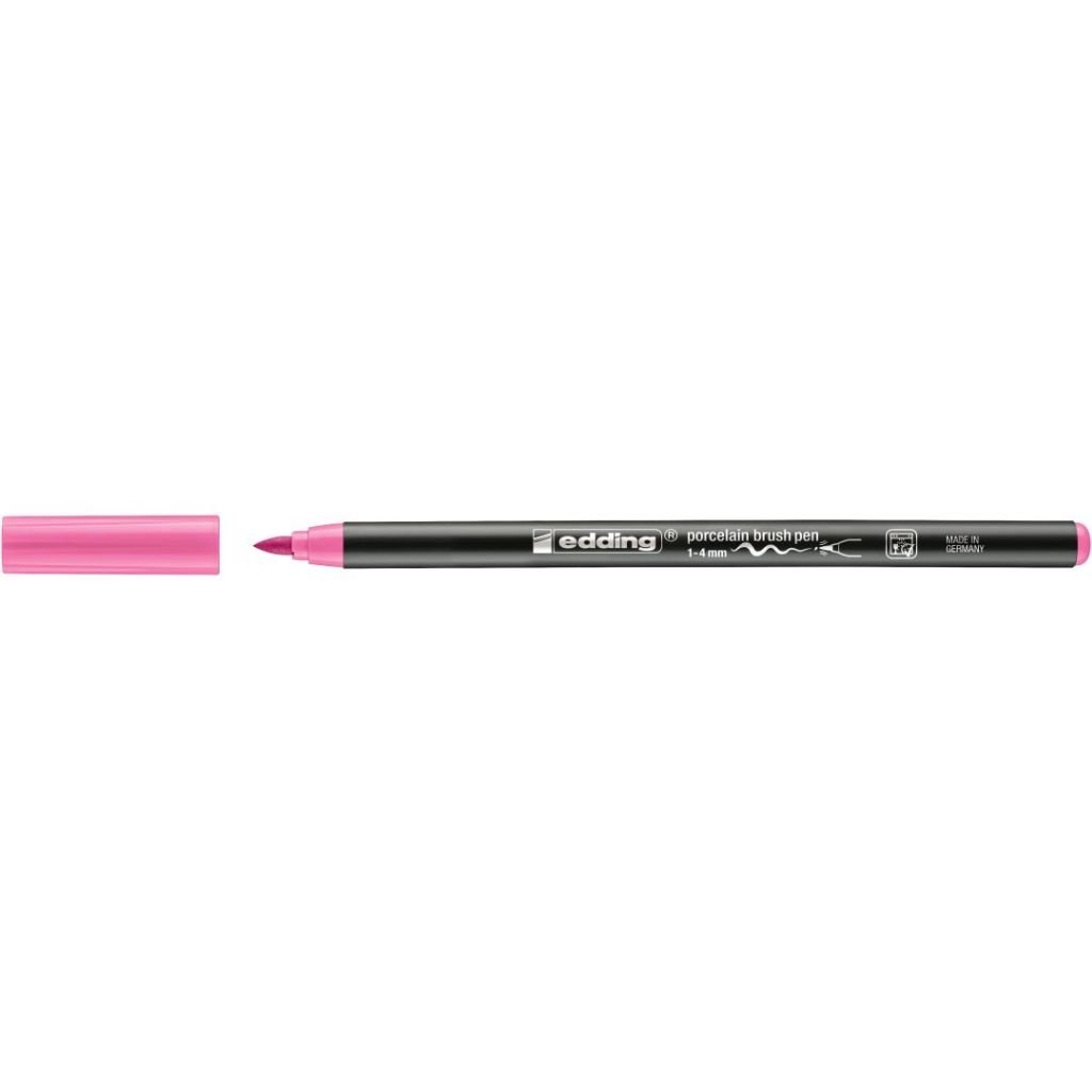 Edding Porcelain 4200 Brush Pen (1 - 4 MM) - Pink (009)