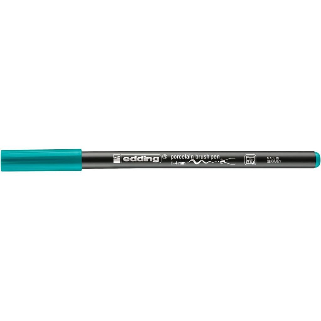 Edding Porcelain 4200 Brush Pen (1 - 4 MM) - Turquoise (014)