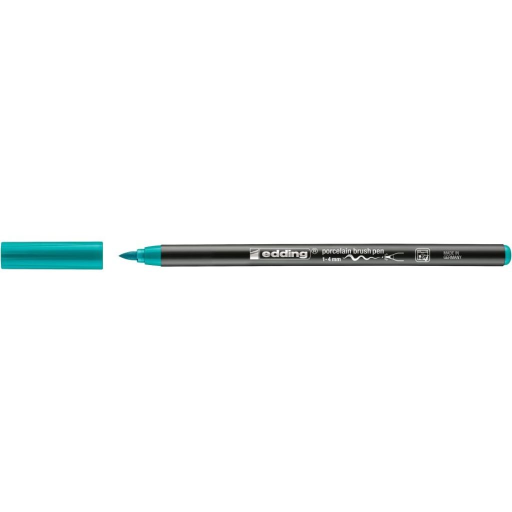 Edding Porcelain 4200 Brush Pen (1 - 4 MM) - Turquoise (014)