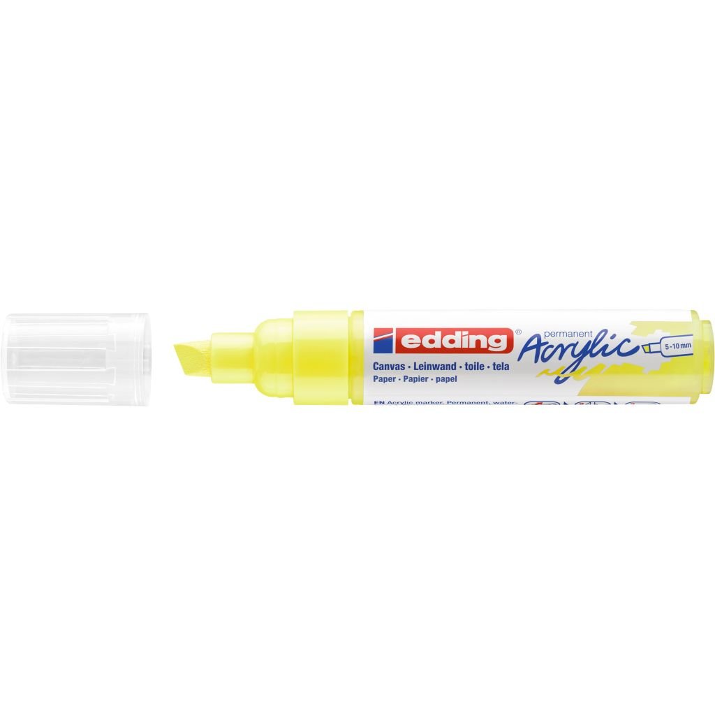 Edding 5000 Acrylic Paint Marker - Neon Yellow (065) Broad - Chisel Nib (5 - 10 MM)