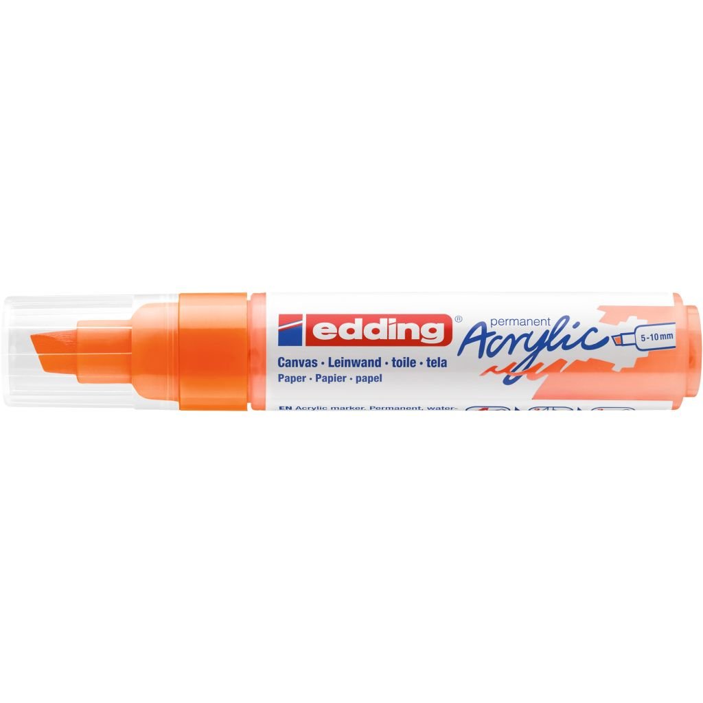 Edding 5000 Acrylic Paint Marker - Neon Orange (066) Broad - Chisel Nib (5 - 10 MM)