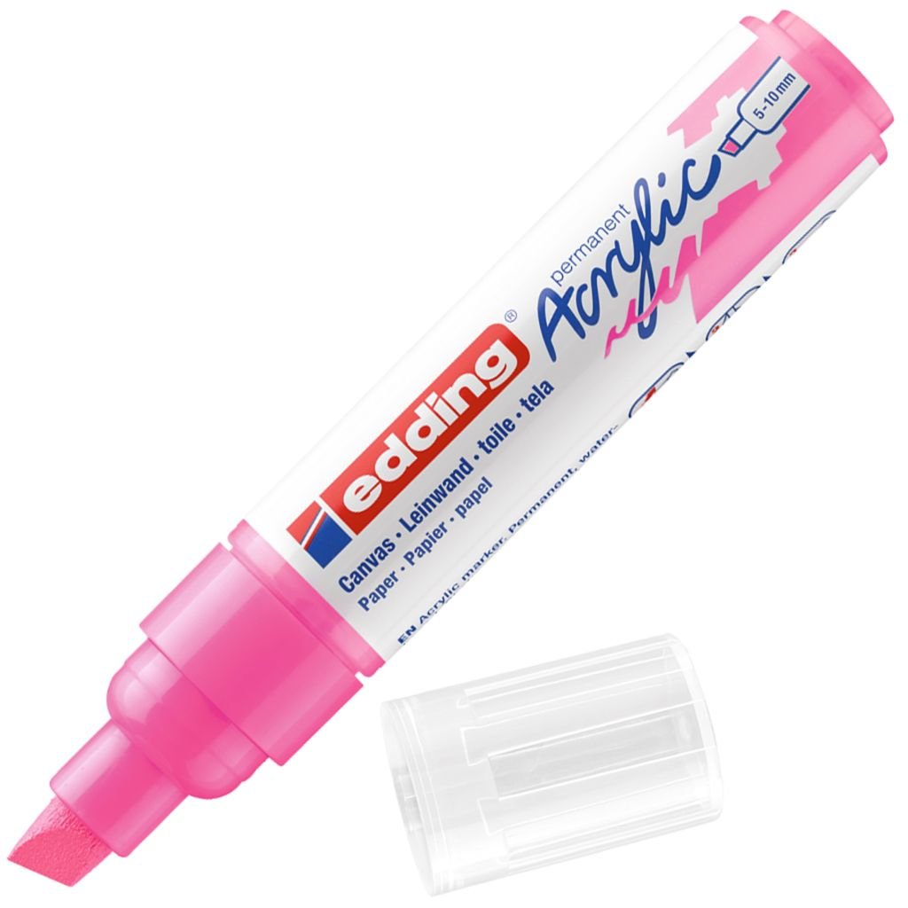 Edding 5000 Acrylic Paint Marker - Neon Pink (069) Broad - Chisel Nib (5 - 10 MM)