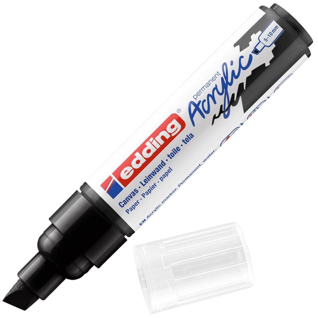 Edding 5000 Acrylic Paint Marker - Black (901) Broad - Chisel Nib (5 - 10 MM)