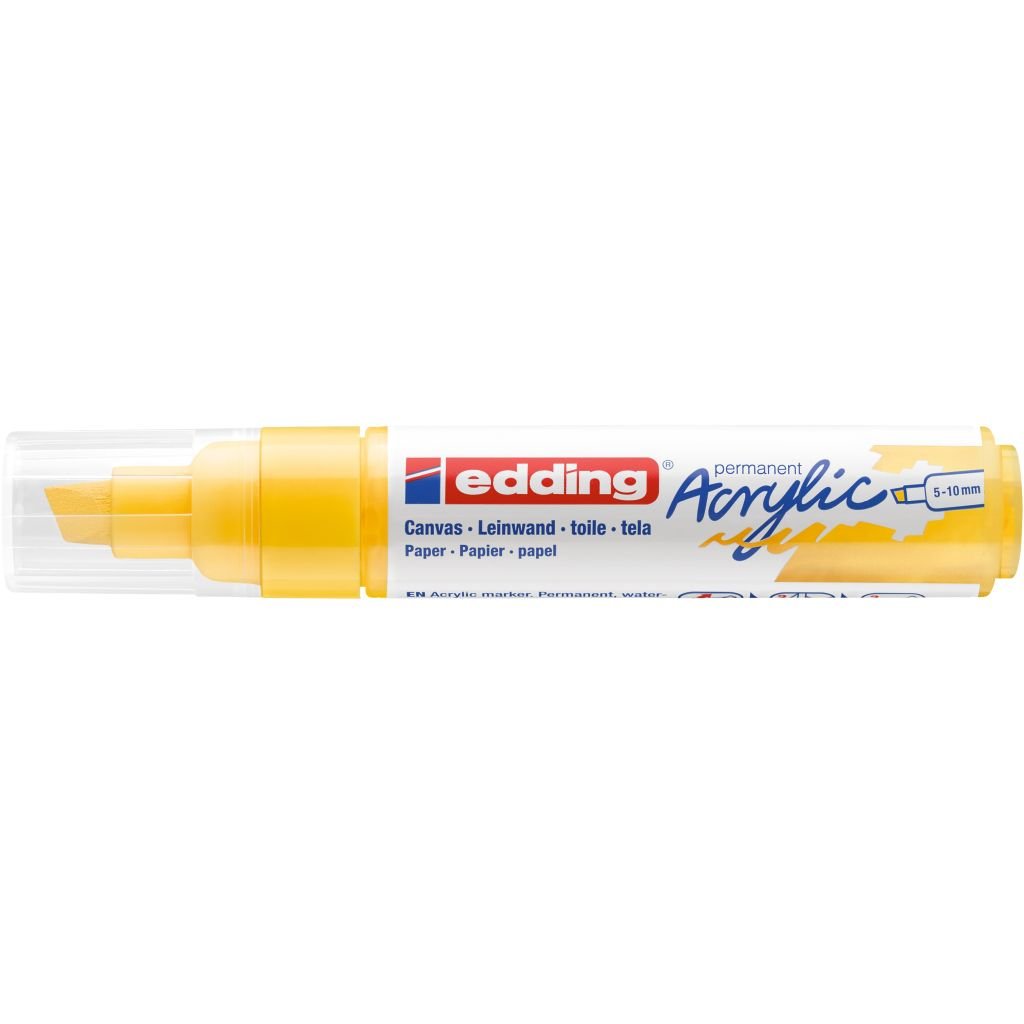 Edding 5000 Acrylic Paint Marker - Traffic Yellow (905) Broad - Chisel Nib (5 - 10 MM)