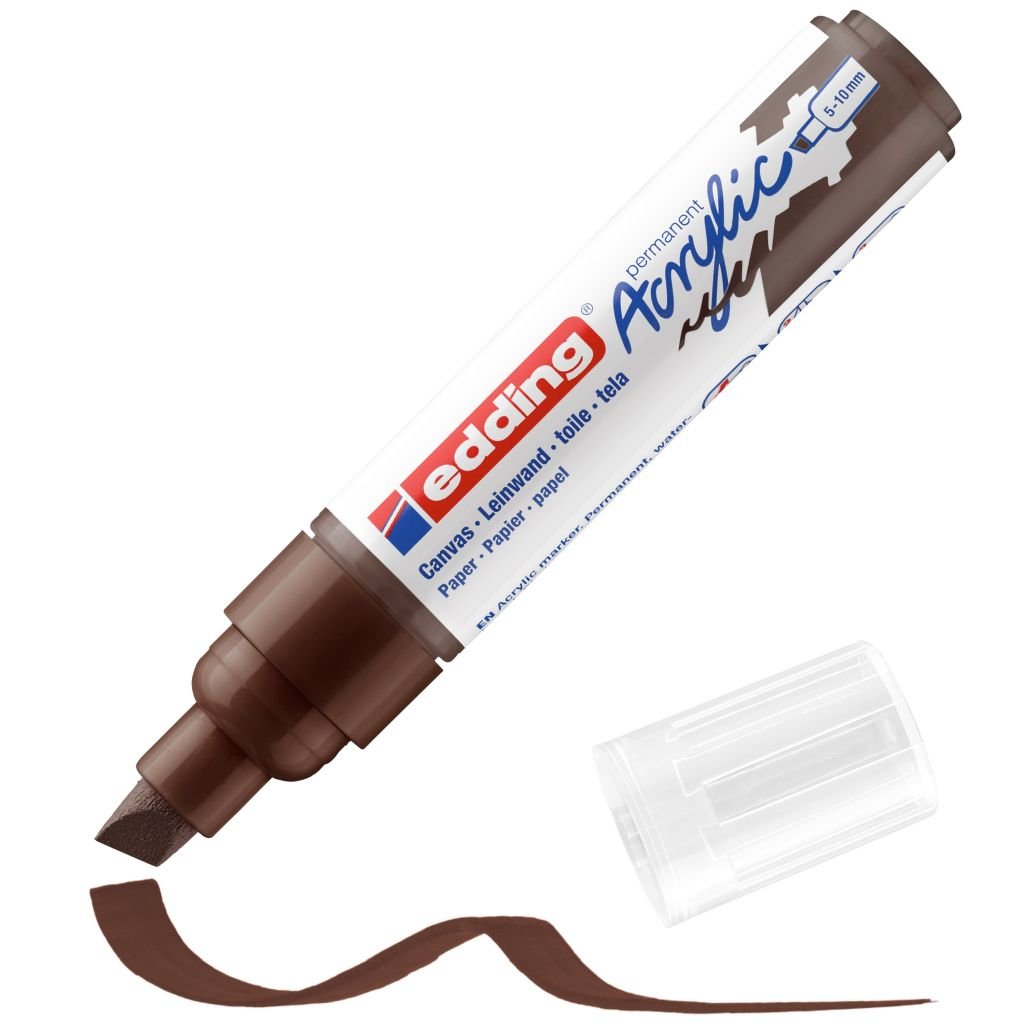 Edding 5000 Acrylic Paint Marker - Chocolate Brown (907) Broad - Chisel Nib (5 - 10 MM)