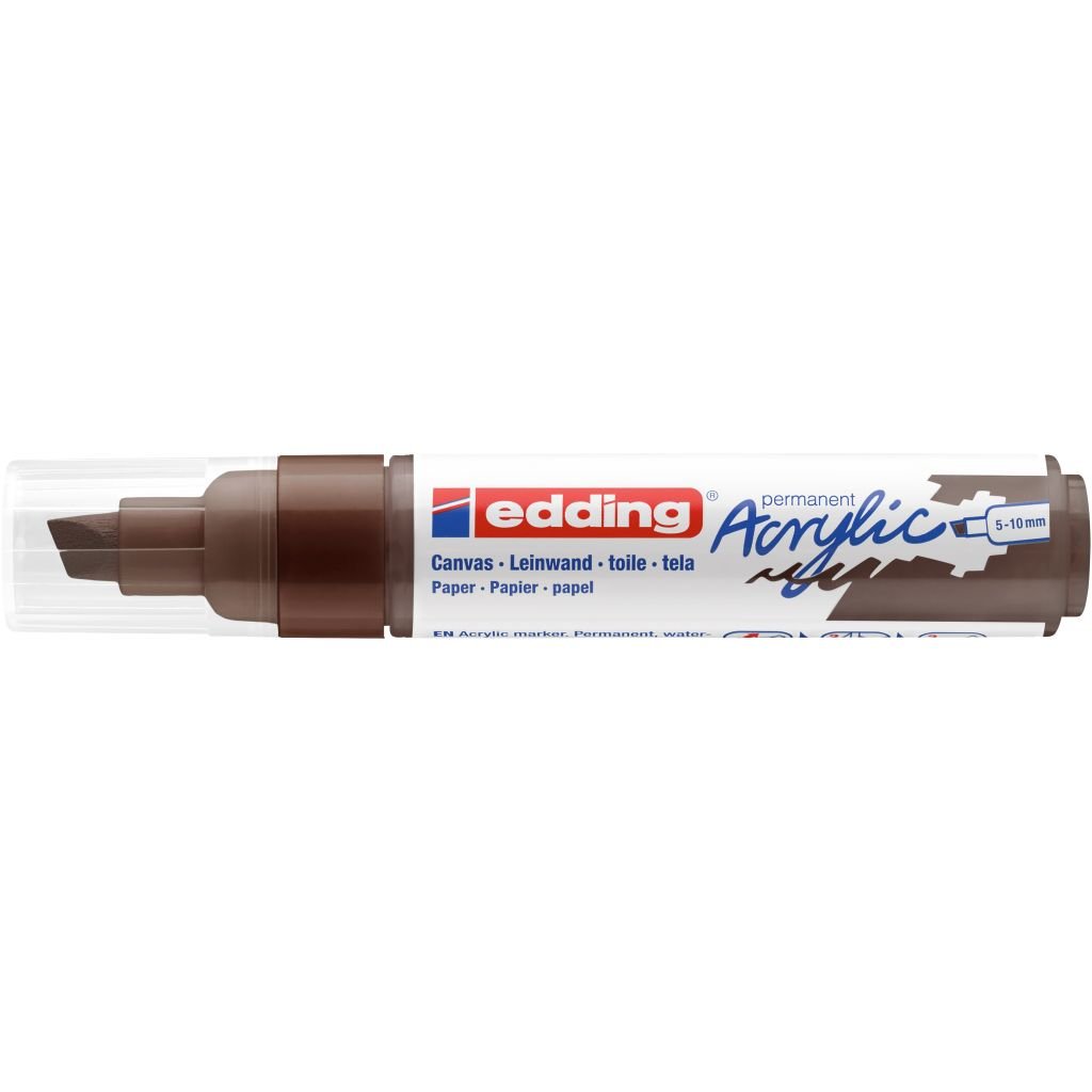 Edding 5000 Acrylic Paint Marker - Chocolate Brown (907) Broad - Chisel Nib (5 - 10 MM)