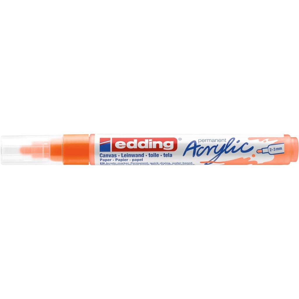 Edding 5100 Acrylic Paint Marker - Neon Orange (066) Medium Round Tip (2 - 3 MM)