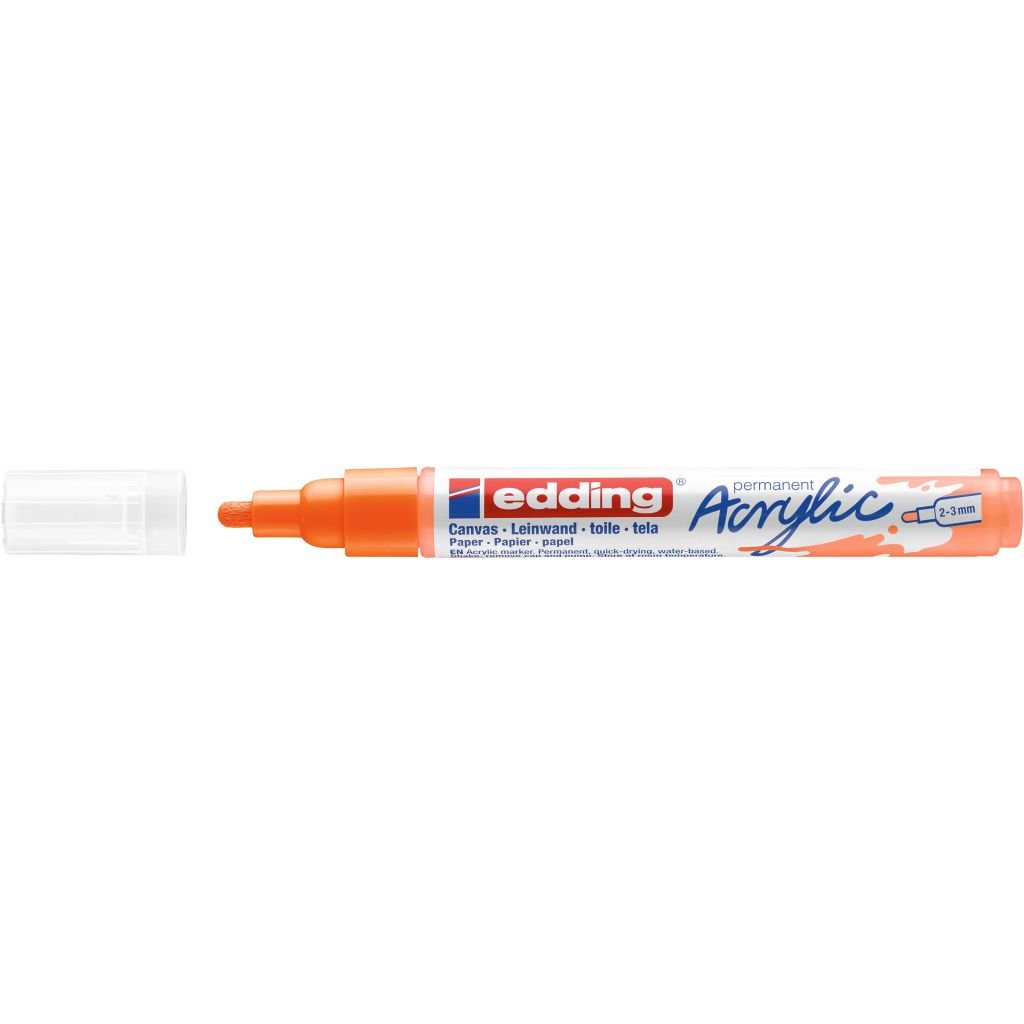 Edding 5100 Acrylic Paint Marker - Neon Orange (066) Medium Round Tip (2 - 3 MM)