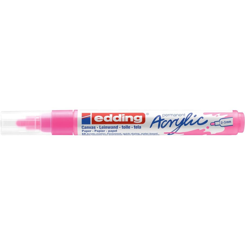 Edding 5100 Acrylic Paint Marker - Neon Pink (069) Medium Round Tip (2 - 3 MM)