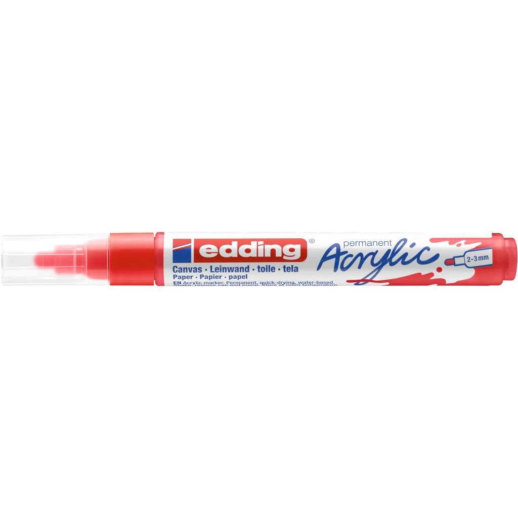 Edding 5100 Acrylic Paint Marker - Traffic Red (902) Medium Round Tip (2 - 3 MM)