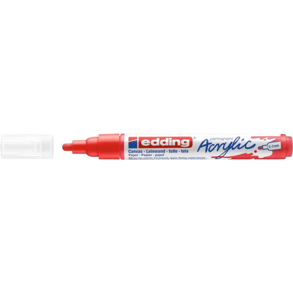 Edding 5100 Acrylic Paint Marker - Traffic Red (902) Medium Round Tip (2 - 3 MM)