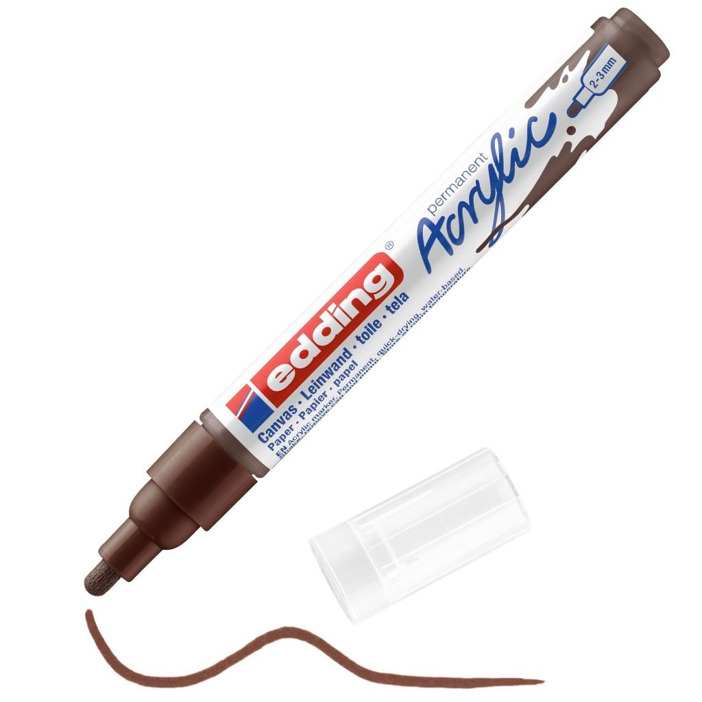 Edding 5100 Acrylic Paint Marker - Chocolate Brown (907) Medium Round Tip (2 - 3 MM)