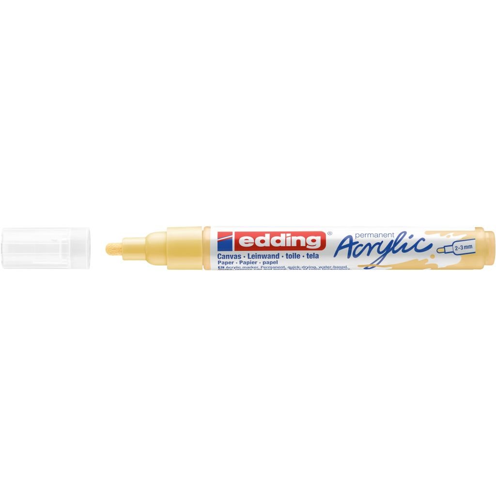 Edding 5100 Acrylic Paint Marker - Pastel Yellow (915) Medium Round Tip (2 - 3 MM)