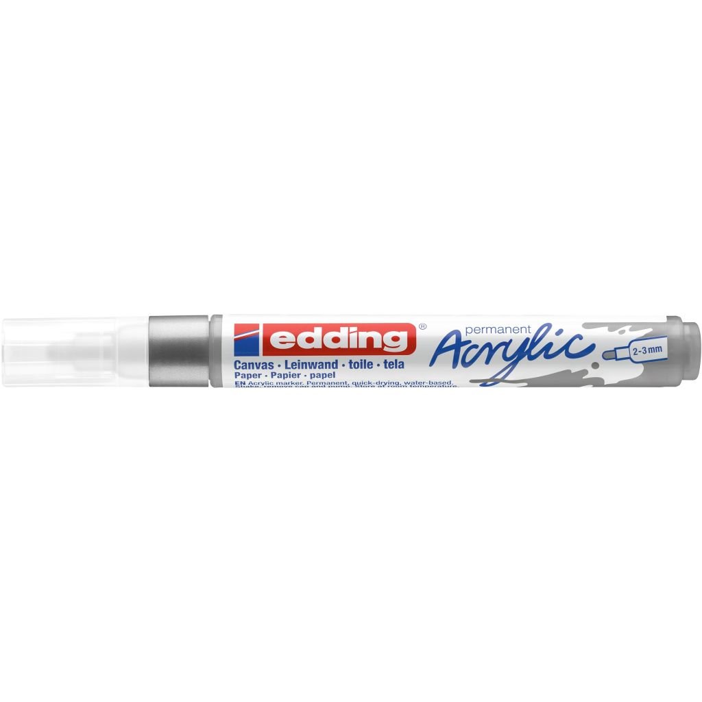 Edding 5100 Acrylic Paint Marker - Silver (923) Medium Round Tip (2 - 3 MM)