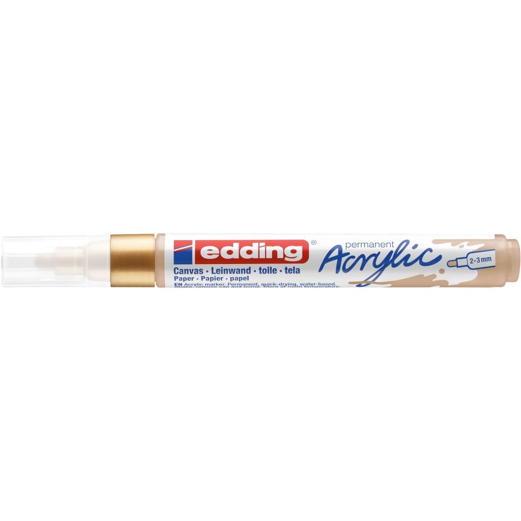 Edding 5100 Acrylic Paint Marker - Rich Gold (924) Medium Round Tip (2 - 3 MM)