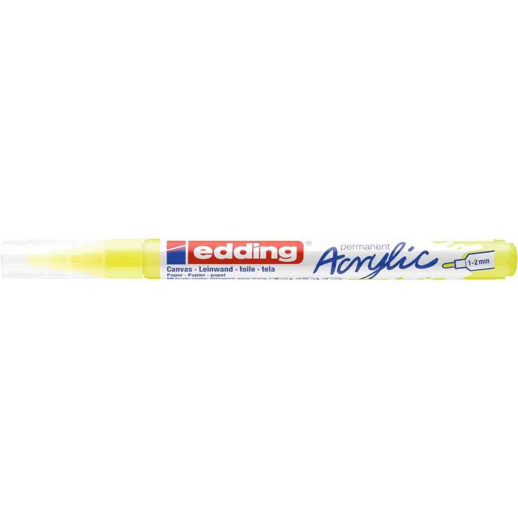 Edding 5300 Acrylic Paint Marker - Neon Yellow (065) Fine Round Tip (1 - 2 MM)