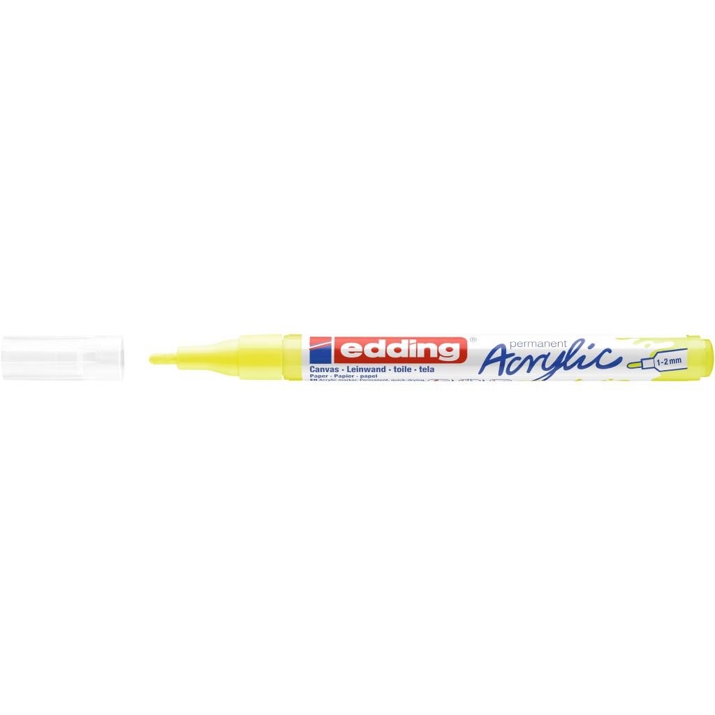 Edding 5300 Acrylic Paint Marker - Neon Yellow (065) Fine Round Tip (1 - 2 MM)