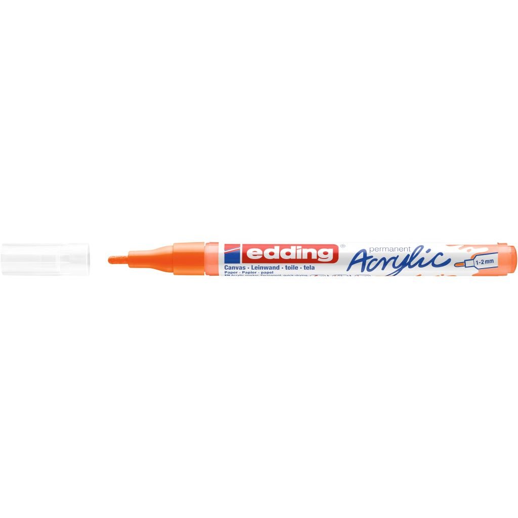 Edding 5300 Acrylic Paint Marker - Neon Orange (066) Fine Round Tip (1 - 2 MM)