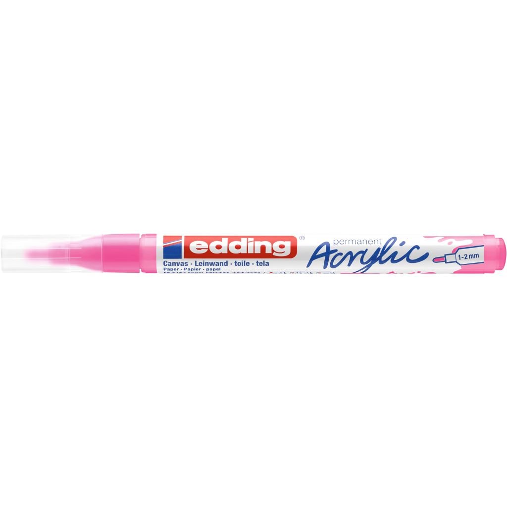 Edding 5300 Acrylic Paint Marker - Neon Pink (069) Fine Round Tip (1 - 2 MM)