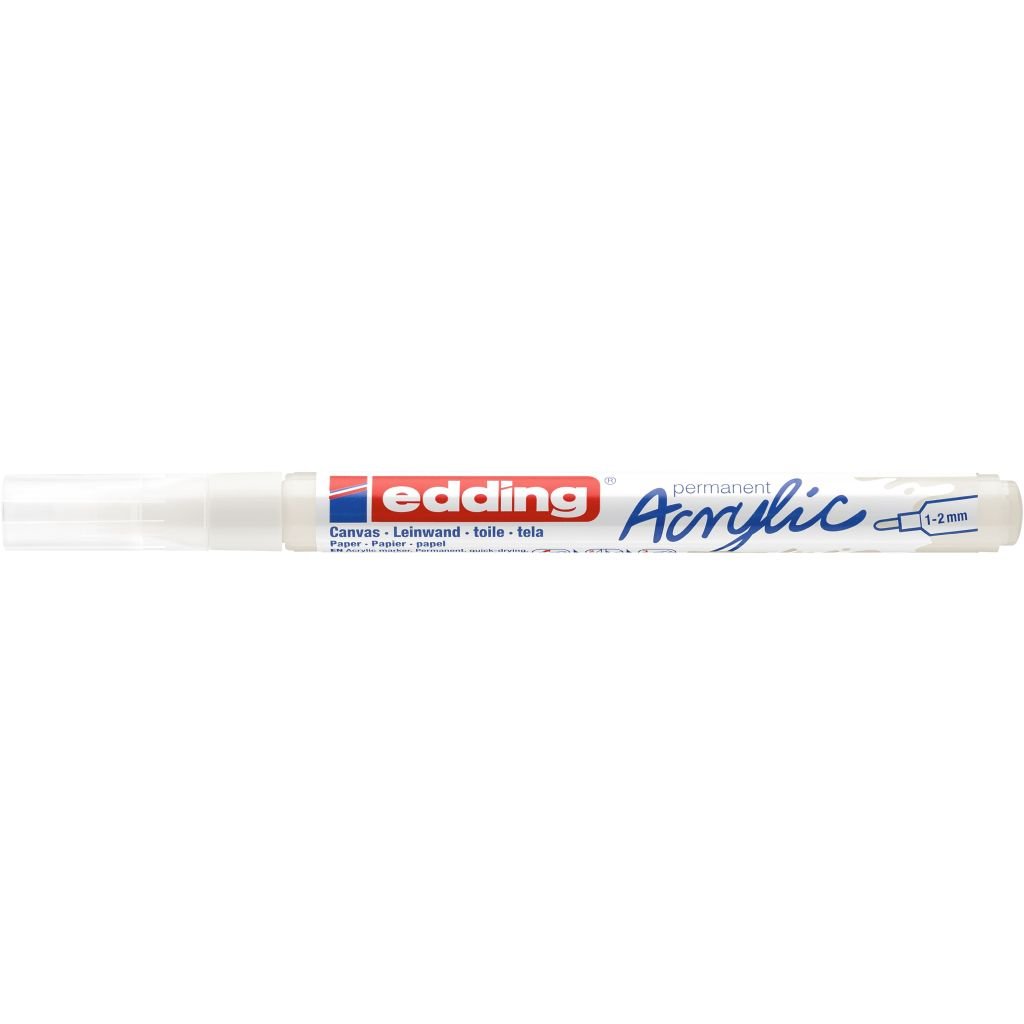 Edding 5300 Acrylic Paint Marker - Traffic White (922) Fine Round Tip (1 - 2 MM)