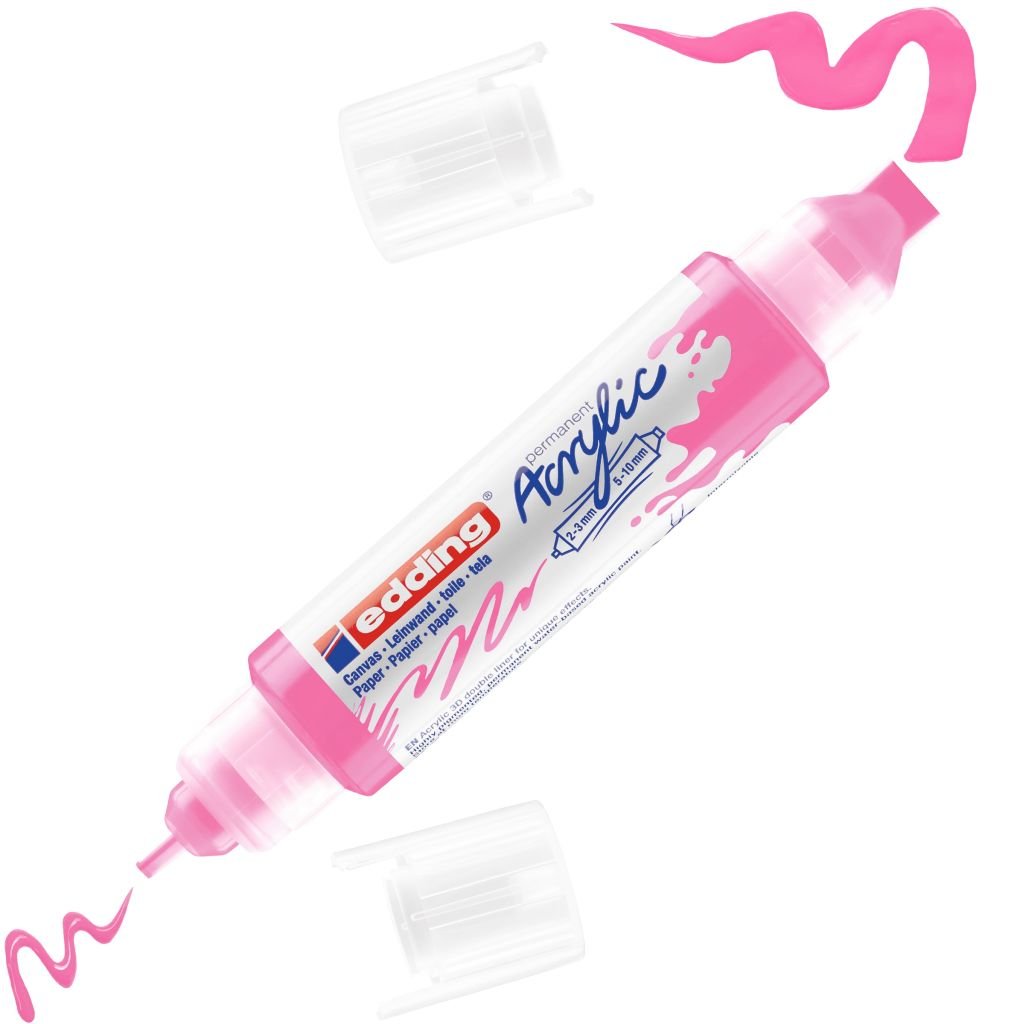 Edding 5400 Acrylic Double Ended Paint Marker - Neon Pink (069)