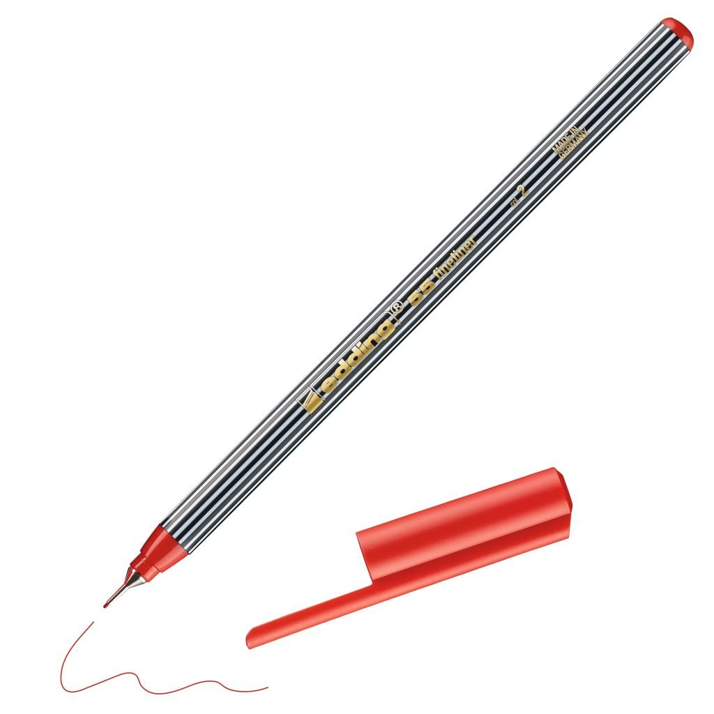 Edding 55 Fineliner Marker - Red (002) 0.3 MM