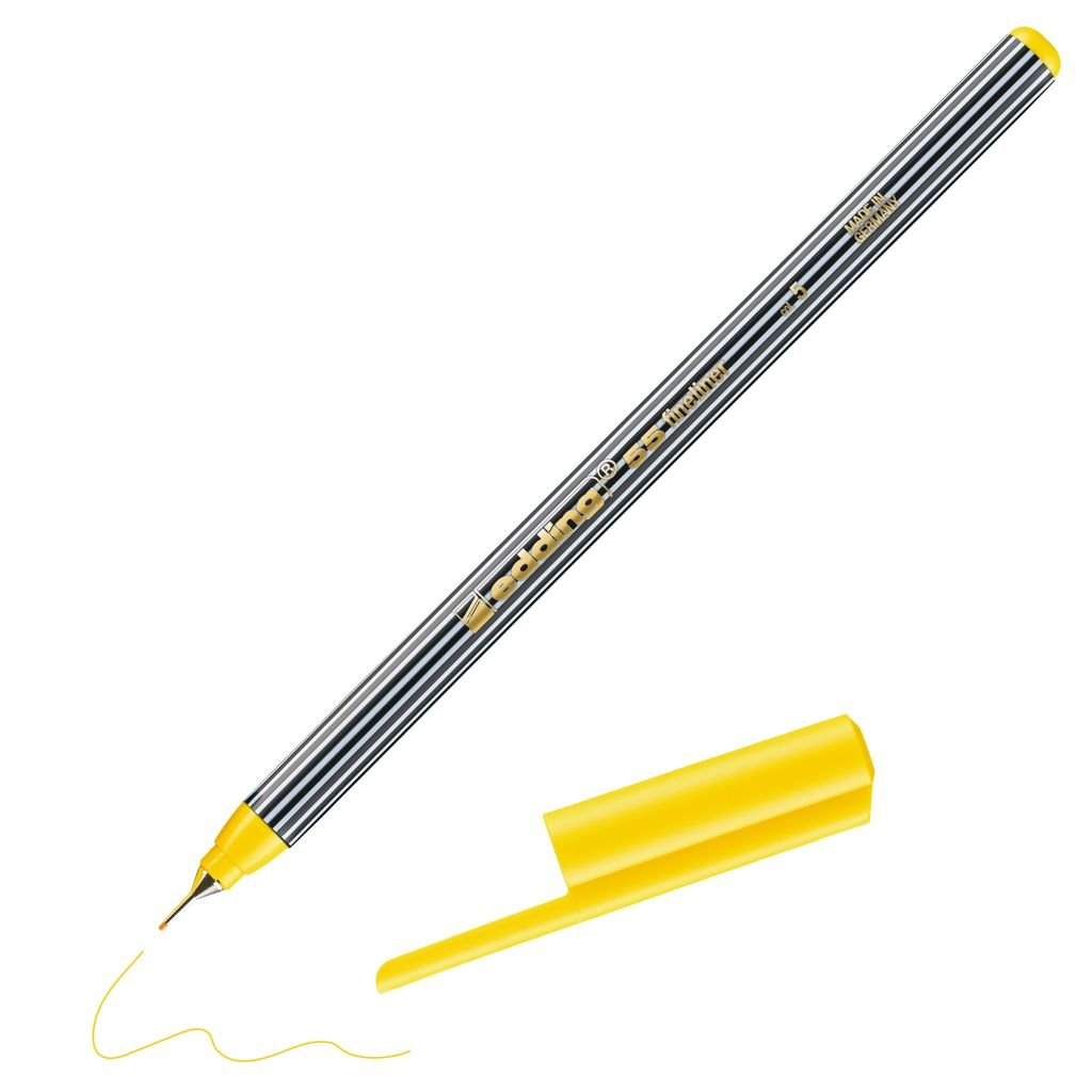 Edding 55 Fineliner Marker - Yellow (005) 0.3 MM