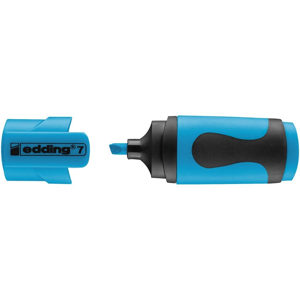 Edding 7 Mini Highlighter Pen - Chisel Tip ( 1 - 3 MM ) - Neon Blue (063)