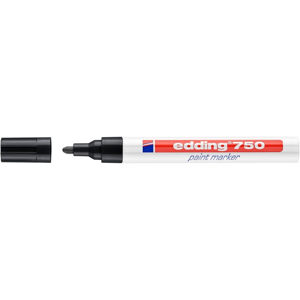 Edding 750 Gloss Paint Marker - Black (001) Broad - Round Nib (2 - 4 MM)